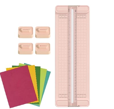 Papier Snijder - Papier Snijapparaat Trimmer - Nauwkeurig Snijden - 4-in-1 Verwisselbaar - 365 cm - Roze