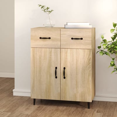 vidaXL - Dressoir - 69,5x34x90 - cm - bewerkt - hout - sonoma - eikenkleurig