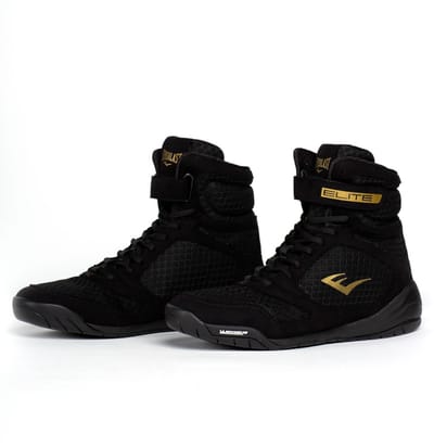 Everlast Elite 2 - Boksschoenen - High-top - Zwart/Goud (Beschikbaar in verschillende maten)