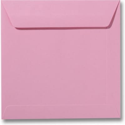 Envelop 22 x 22 Donkerroze, 25 stuks