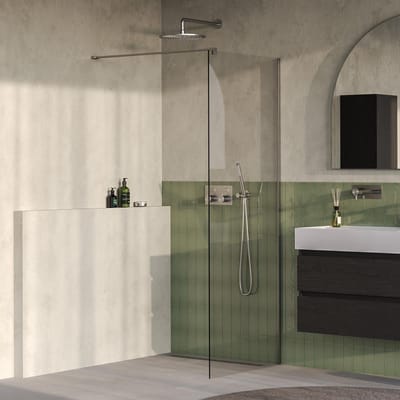 Brauer Oblivion - Inloopdouche - Helder Glas - 70 x 200 cm - incl. Glascoating - PVD RVS-Kleurig Geborsteld