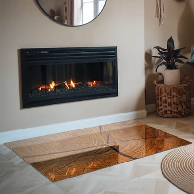 Coloray Vloerplaat Houtkachel - Vloerplaat Openhaard - 120 cm x 80 cm - Houtkachel Accessoires - Oranje Vloerplaat Kachel - Verwarmingsaccessoires - Plaat voor Onder Houtkachel - Open Haard Accessoires - Vloerplaat Voor Kachel