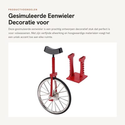 Dailygoods- Eenwieler Gesimuleerd Ontwerp - Decoratie Woonkamer - Decoratieve Tafellampen - Hoogwaardige Legering - Miniatuur Speelgoed - Uitstekend Vakmanschap