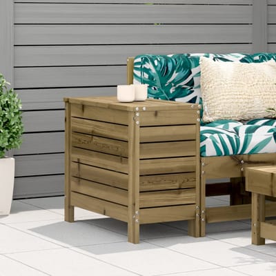 vidaXL - Tuinvoetenbank - 62x31,5x52 - cm - geïmpregneerd - grenenhout