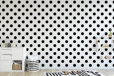 Noordwand-Behang-Kids-@-Home-Dotty-wit-en-zwart