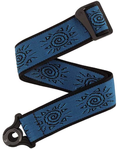 D'Addario 50BALPW04 Gitaarband Auto Lock Vintage Blue Suns