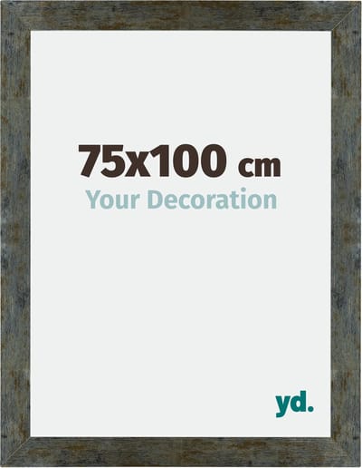 Your Decoration - Fotolijst 75x100 cm - MDF - Blauw Goud Gemeleerd - Mura