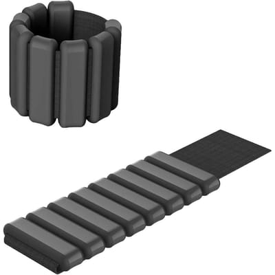 1 Tweedelige Set Draagbare Pols- en Enkelgewichten 1 lb Siliconen Armband Polsband Trainingsweerstandsgewichten voor Krachttraining Praktisch Gebruik black
