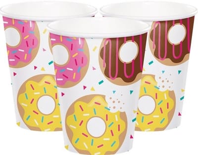 Wegwerpbekertjes - Donut - Partycreations - 8stuks