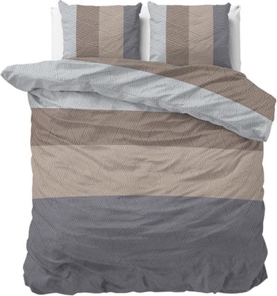 Dreamhouse Flanel Knitty Natural Dekbedovertrek - 240x200/220 + 2 kussenslopen 60x70 - Multi - Lits-Jumeaux