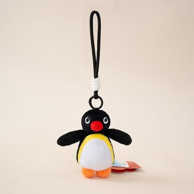 10cm Cartoon Pingu Geanimeerde Karakterserie Schattige Pluche Dierlijke Pop Rugzak Hanger Decor Trendy Speelgoed Perifere Verrassingscadeaus about 10-12cm black