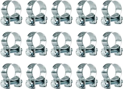 15 Stuks Slangklemmen 13-15mm voor Reparatie van Slangen – Ideaal voor Bevestigen van Kleine Diameter Hoses, Roestvrij Staal, Duurzaam en Betrouwbaar