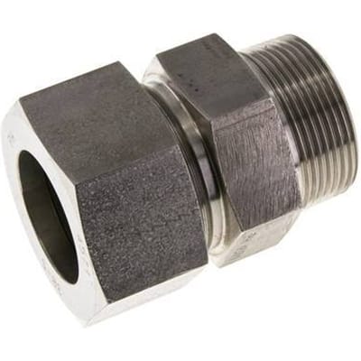 38L & R1-1/2'' RVS Rechte Snijringkoppeling Buitendraad 315bar ISO 8434-1