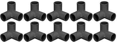JHUBERS- PVC Elleboogconnector 3-Weg - 25 mm Binnendiameter - Voor Binnen/Buiten Gebruik - Waterleidingen - Meubels - Compacte Hoekconstructie - Buisfitting