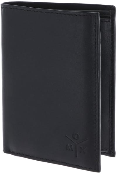 oxmox Leren portemonnee Leather Kombibörse Ox Embossed Black zwart