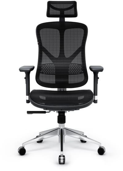DIABLO CHAIRS - Bureaustoel V-BASIC - Ergonomische bureaustoel verstelbaar - Zwart