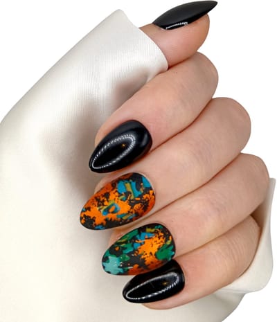 SD Press on Nails - B-154 - Plaknagels met nagellijm - XS Stiletto Kunstnagels - Zwart Kleur -Set 20 Kunstnagels handgemaakt van gellak - Nepnagels - Nails at Home - Nail art - Accessoires - Nagellak - Nepnagels - Kunstnagels - Gellak