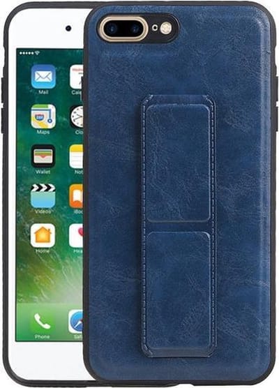 Grip Stand Hardcase Backcover voor iPhone 8 / 7 Plus Blauw