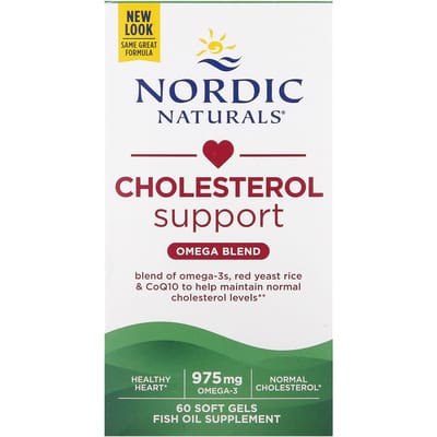 Nordic Naturals, Cholesterol Ondersteuning, Omega Blend, 975 mg, 60 Softgels (325 mg per zachte capsule)