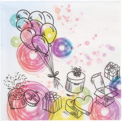 10x 20 Servetten 3-laags 1/4 vouw 33 cm x 33 cm Birthday Gifts