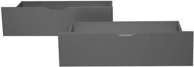 Homestyle4u Bedkast - 2-delige set - met wieltjes - Bedlade - Grijs
