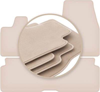 PREMIUM beige vloermatten voor: BMW I3 L01 hatchback 2013-