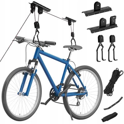 Plafondbeugel - Fietsenrek - Plafondmontage - 30kg Draagvermogen & Stalen Constructie - Bespaart Ruimte in Garage - Universeel voor Fiets, Kajak & Surfplank