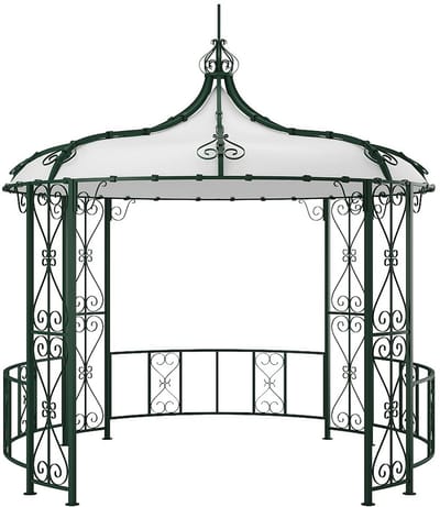 Vente-unique Tuinkiosk in metaal type smeedijzer D300 x H305 cm - Groen - TILCARA