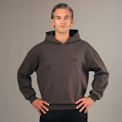 Muscle Up® Premium Oversized Hoodie Heren - Sport & Casual - Grijs - Maat S