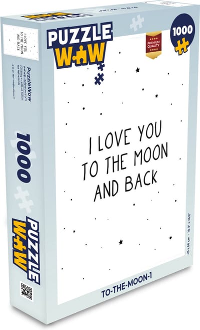 Puzzel Quotes - I love you to the moon and back - Baby - Liefde - Spreuken - Legpuzzel - Puzzel 1000 stukjes volwassenen