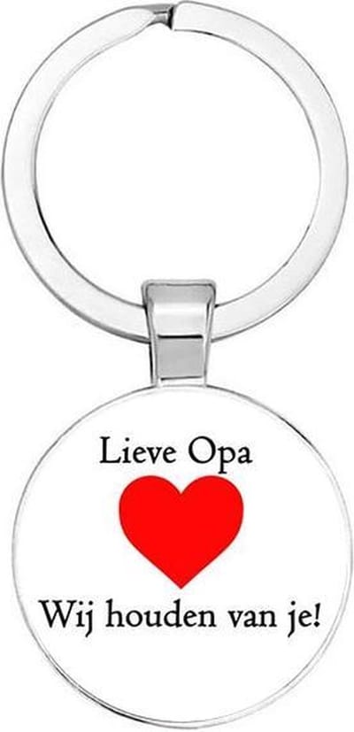 Akyol - lieve opa wij houden van je! Sleutelhanger - Opa - grandpa - Leuk kado voor je opa om te geven - 2,5 x 2,5 CM