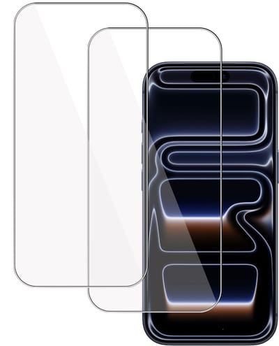 2x TechNow Screenprotector geschikt voor iPhone 17 Pro Screenprotector - Gehard Glas - Rounded - Proteqt+