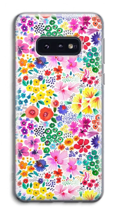 Case Company® - Hoesje geschikt voor Samsung Galaxy S10e hoesje - Little Flowers - Soft Cover Telefoonhoesje - Bescherming aan alle Kanten en Schermrand