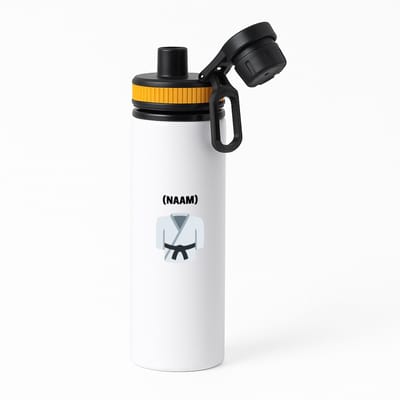 Hacebo® - Karate met eigen naam waterfles met draaidop oranje - Sport - Karateka - Sport - water fles - 850ML