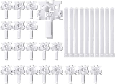 Blind Reparatie Set - Lamellen Onderdelen - Raambekleding Herstellen - Met Stang - 20 Stuks - Wit