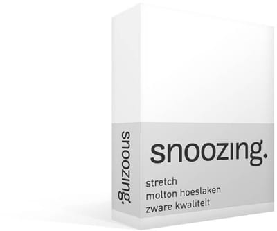 Snoozing - Stretch - Molton - Hoeslaken - Eenpersoons - 90x200/220 cm of 100x200 cm - Wit