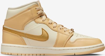 Nike Air Jordan 1 Mid SE Pale Vanilla Metallic Gold