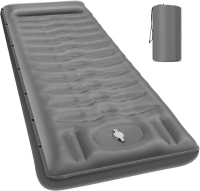 Slaapmat Kamperen - Luchtbed Outdoor - Comfortabel Slapen - Geïntegreerde Pomp - 200 x 71 cm - Grijs