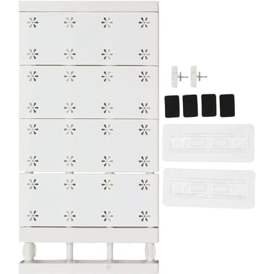 Panneau de séparation de garde-robe, tige extensible de rangement, panneau de séparation multicouche peu encombrant pour armoire Length 48‑80cm/18.9‑31.5in white
