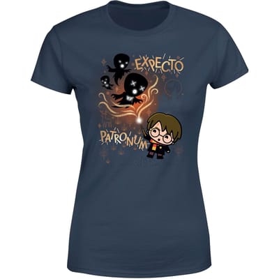Harry Potter Kids Expecto Patronum Women's T-Shirt - Navy - XS