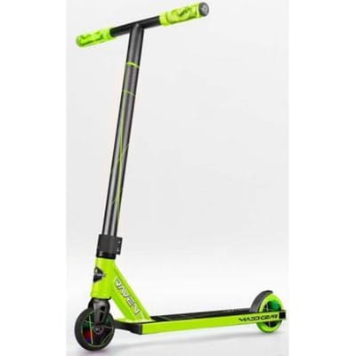 Madd Gear MG1 Raven Serie - Stuntstep - Black Green - Aluminium Deck - Stalen T-Bar
