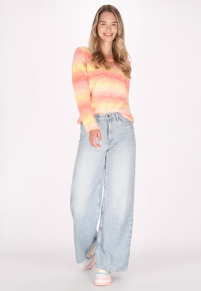 Mymo Jumper Dames Oranje Veelkleurig