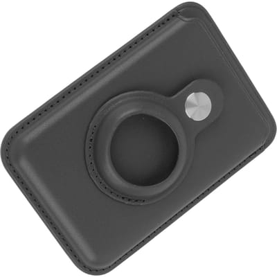Porte-carte magnétique pour étui de suivi Magsafe pour localisateur IOS Étui de protection en cuir 2 en 1 noir