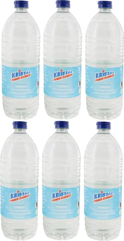 Kristal schoonmaakazijn Eucalyptus 6X1 liter kalk en groene aanslag verwijderen Voor binnen en buiten Schoonmaakmiddel Schoonmaakvloeistof