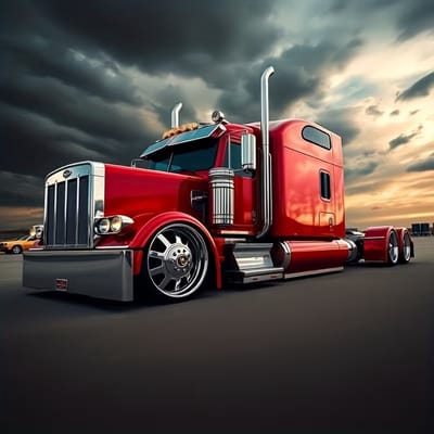 diamond painting de nieuwste amerikaanse Big American Truck op diamond painting 30 x 30 cm
