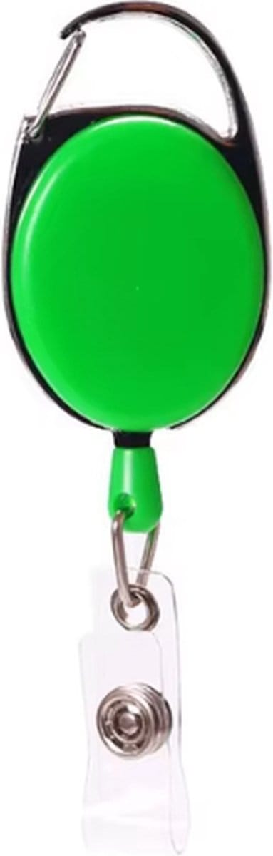 Jumada's - Clip-badgehouder - Trekkoord-badgehouder - Groen transparant