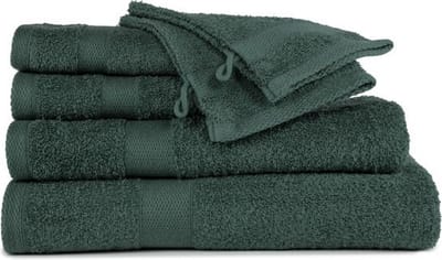 TISECO HOME STUDIO - Gastendoek RIVA - SET/10 - 100% katoen - 450 g/m² - 100% katoen - superzacht en zeer absorberend - 30x50 cm - donkergroen