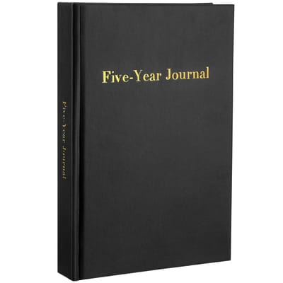 5 Jaar Dagboek Hardcover Zwart - Onge dateerd Levensdagboek & Memory Notebook