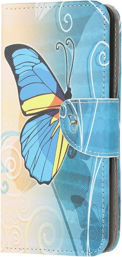 Coverup Hoesje - Geschikt voor Motorola Moto G10 / G20 / G30 Hoesje - Coverup Book Case - Blauwe Vlinder