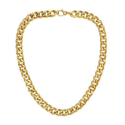 Traveller Ketting - Heren - Edelstaal - Verguld - Goudkleurig - Schakels - 50 x 1,10 cm - 181303